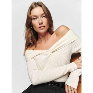 Reformation Cashmere Cream Off-the-Shoulder Sweater- sadly doesn't fit me!